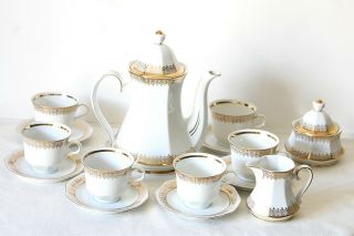 Vintage China Tea Set Old Pottery Tea Pot Porcelain Tea Party Set For Adults