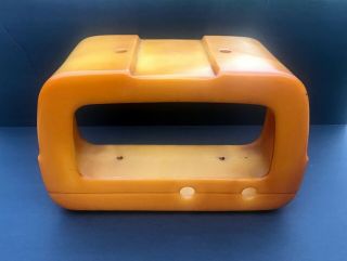 Vtg Fada Dipside Model 711 Butterscotch Catalin Bakelite Deco Tube Radio Case