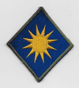Ww2 Us Made 40th Infantry Division Patch - Od Border,  White Back - Us Army