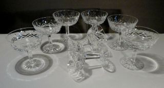 Vintage Waterford Crystal Lismore (1957 -) 8 Champagne Coupe Sherbets 4 1/8 "