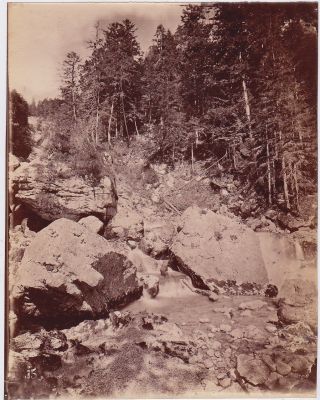 August Kotzsch: Germany Waterfall Rocks Very Rare Vintage C1865 Albumen Photo
