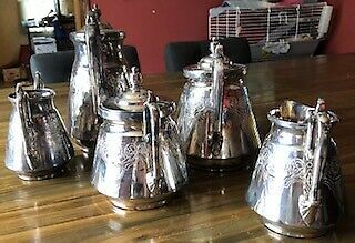 Vintage Rogers & Bro 5 PC.  Silver Triple Plated Tea Set 2