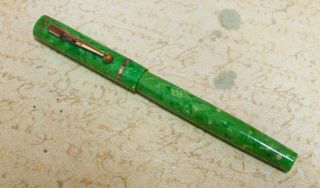 Vintage Mabie - Todd Swallow Fountain Pen in light Jade,  14Ct nib 3
