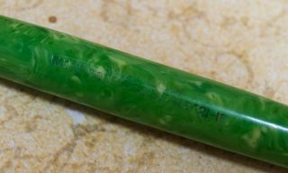 Vintage Mabie - Todd Swallow Fountain Pen in light Jade,  14Ct nib 5