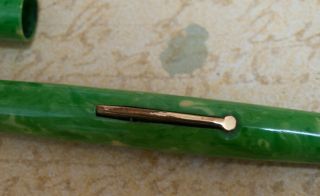 Vintage Mabie - Todd Swallow Fountain Pen in light Jade,  14Ct nib 6