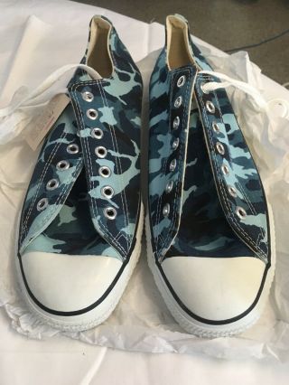 Dead - Stock Vintage Converse All - Star Blue Camouflage Chuck Taylor Usa Made 10.  5
