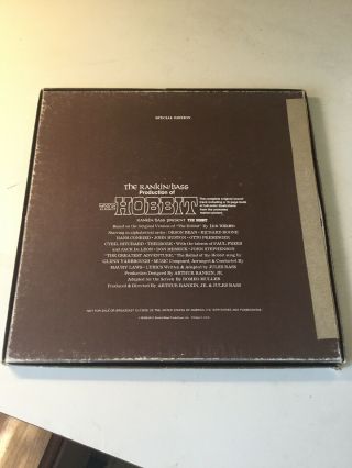 Vintage The Hobbit 1977 Tolkien Vinyl 2 LP Deluxe Box Set with Booklet.  RARE 8