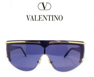 Rare Vintage 80s Valentino Sunglasses Mask Made In Italy With Case