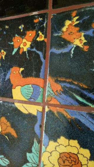 Vintage California bird floral Catalina Malibu taylor Tudor tile table 3
