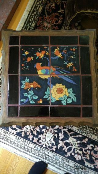 Vintage California bird floral Catalina Malibu taylor Tudor tile table 5