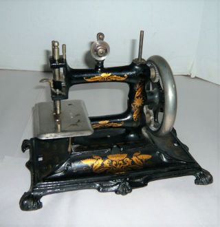 Vintage German Muller Cast Iron Sewing Machine