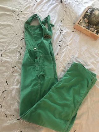 Vintage Washington Dee Cee Green Bib Overalls Pants Rare