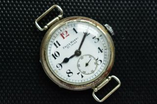 Fritzl Moeri wwI vintage military trench watch made early 1900 ' s moeris st imier 2