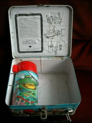 1967 VINTAGE VOYAGE TO THE BOTTOM OF THE SEA ALADDIN LUNCH BOX W/ THERMOS 3