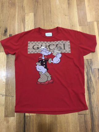 Very Rare Gucci Popeye The Sailor Man Gg T Shirt 3xl