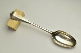 18th Century English Sterling Silver Serving / Table Spoon