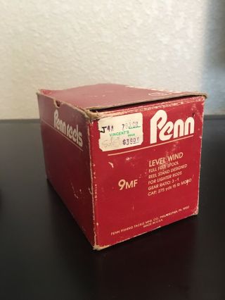 Vintage Penn Peerless No.  9 Reel In Fine Cosmetic and 2