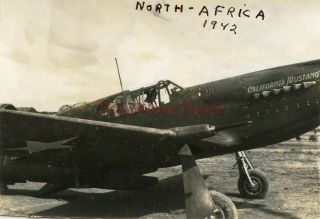 Wwii Photo - A - 36 Apache Dive Bomber/fighter Plane Nose Art - California Mustang