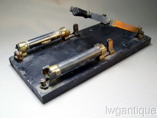 Vintage Antique Slate Industrial Electric Knife Switch Frankenstein Steampunk Nr