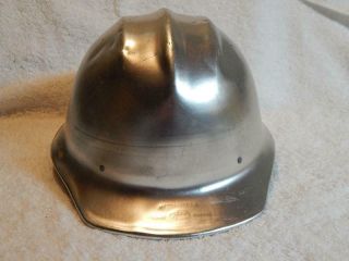 Vtg Silver Bullard 502 Aluminum Hard Boiled Hard Hat Ironworker Miner Liner