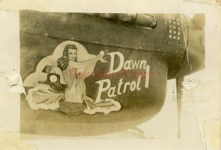 Wwii Photo - P - 40 Warhawk Fighter Plane Nose Art - Dawn Patrol