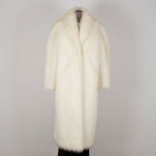 Women’s Vintage Full Length Faux Fur Winter Coat Size M Medium