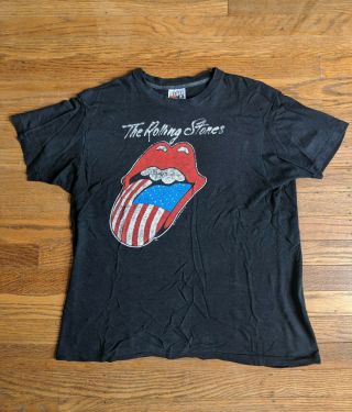 Vintage 80s 1981 The Rolling Stones North American Rock Concert Tour T Shirt S M