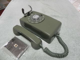 1966 Green Western Electric Bell System 554 Rotary Wall Telephone - Restored - Vtg