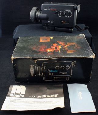 Vintage Minolta Xl 401 8 Movie Camera W/ Zoom Rokkor 1:1.  2/ 8.  5 - 34mm Lens