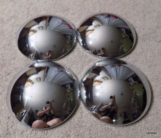 Set Of 4 Four Vintage " Inside Lock " Baby Moon Hubcaps
