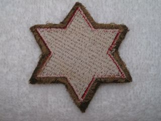 US ARMY WWII 6TH INFANTRY DIVISION WHITEBACK ON WOOL VINTAGE PATCH 4