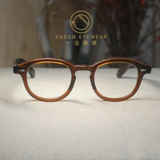 Vintage Eyeglass Frame Johnny Depp Brown Mens Women Optical Eyeglass Clear Lens