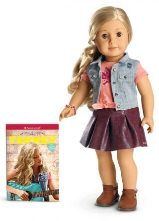 American Girl Doll Tenney Grant 18 Inch Doll And Book