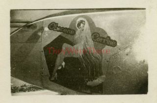 Wwii Photo - P - 38 Lightning Fighter Plane Nose Art - Obscene Corrine