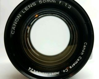 RARE EP Canon 50mm f/1.  2 LTM M39 Leica Mount Fast Prime Lens • 3