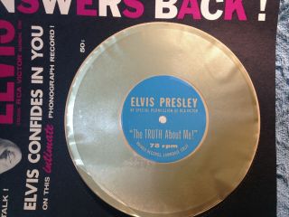 VINTAGE 1956 ELVIS PRESLEY ANSWERS BACK CONFIDES IN YOU WITH 6 3/4 