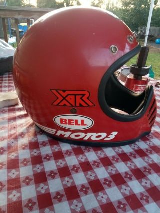 1979 Vintage Bell Moto Star 3 Iii Motorcycle Helmet Red