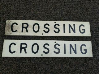 Vintage Railroad (crossing) Signs - Large 4 Foot X 9 Inch