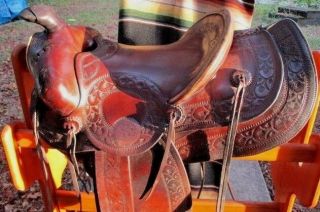 Vintage Hess & Hopkins Western Ranch Saddle 1920 - 1940 2