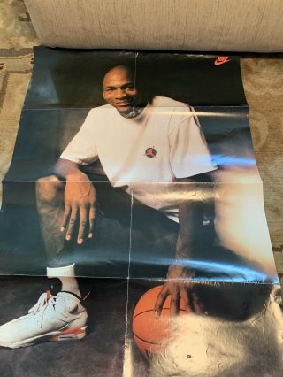 Vintage Michael Jordan Chicago Bulls 1991 Poster Basketball Nike Air Nba 90s Mj