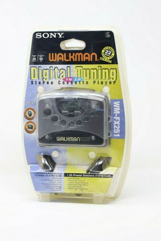 Vintage Sony Walkman Wm - Fx251 Digital Tuning Stereo Cassette Player