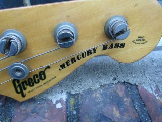 1977 Greco Mercury Bass,  Vintage Lawsuit Era Fender Precision Bass,  P bass 5