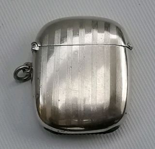 Vtg 1911 Deakin & Francis Art Deco Solid Silver & Gilt Vesta Match Case Pill Box