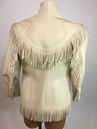 Mens S Pioneer Wear Vintage 1970s Leisure Jacket Western Fringe Vynyl Outrageous