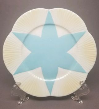 Shelley Blue Star Flower Dainty 6 - 1/8 " Bread Plate 11770 Vintage Rare Old Mark