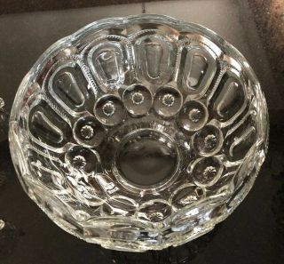 Vintage L.  E.  Smith Moon & Stars Clear Glass Punch Bowl & 12 Cups 2