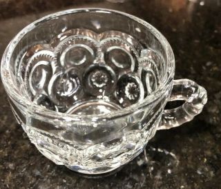 Vintage L.  E.  Smith Moon & Stars Clear Glass Punch Bowl & 12 Cups 6