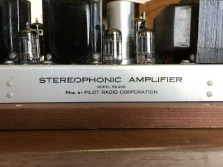 Vintage Pilot Model Sa - 232 Stereo Power Amplifier -