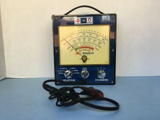 Ac Gm Delco Auto Engine Test Meter Vintage 03 - 9716 4/6/8 Cylinder