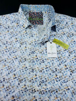 Robert Graham Vtg Artwork Geometric Pattern Embroidery Sport Shirts 3XL 8